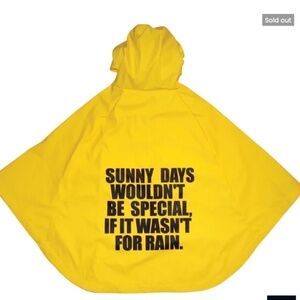 Little Giants Jacket Kid 6 Yellow Sunny Days Rain Hood Poncho Preppy School 80s